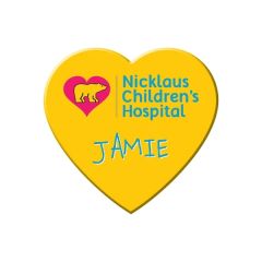 1.75 Inch X 1.625 Inch Heart Name Badge