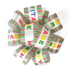 1 1/2 Inch Badge Satin Bow - Sublimation