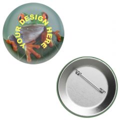 1 1/2 Inch  Round Button Full Color W/Safety Pin