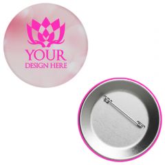 1 1/4 Inch  Round Button Full Color W/Safety Pin