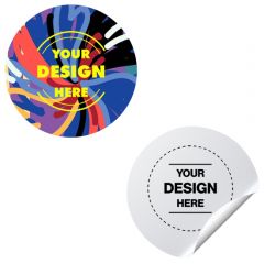 1 1/4 Inch Round Lapel Sticker Full Color