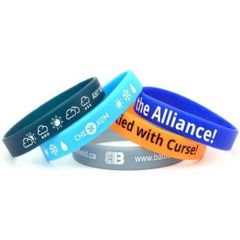 1/2 Inch  Screen Printed Custom Wristbands - 5 Business Days