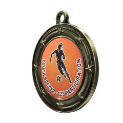 1 3/4 Inch Express Vibraprint Star Border Insert Medal