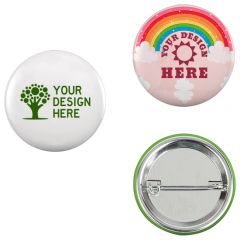 1 3/4 Inch  Round Button 1-Piece W/Safety Pin