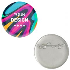1 3/4 Inch  Round Button Full Color W/Safety Pin