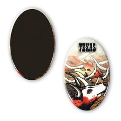 1 3/4 Inch X 2 3/4 Inch  Oval Full Color Button Magnet