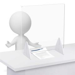 1/4 Inch  Distancing Barrier With Acrylic Legs