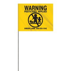 1-Color 4 Inch X 5 Inch Custom High Gloss Pe Marking Flag