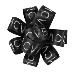 1 Inch Badge Satin Bow - Sparkle