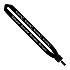 1 Inch Cotton Lanyard W/ Plastic Clamshell & Bulldog Clip