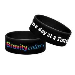 1 Inch Ink Injected Silicone Wristband