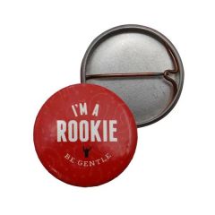 1 Inch  Round Button 1-Piece W/Straight Safety Pin