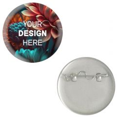 1 Inch  Round Button Full Color W/Safety Pin