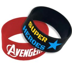1 Inch Screen Printed Silicone Wristband