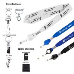 1 Inch  Silk Screen Lanyard/Badge Reel Combo