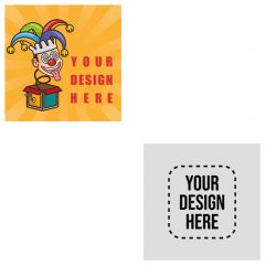 1 Inch X 1 Inch Square Lapel Sticker Full Color