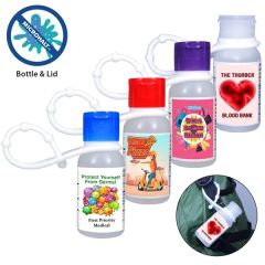 1 Oz Gel Sanitizer With Lanyard, Full Color Digital