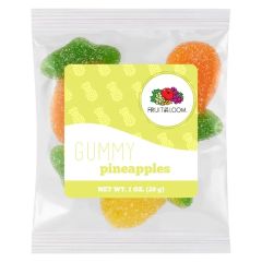 1 Oz Summer Promo Snax Bags - Gummy Pineapples