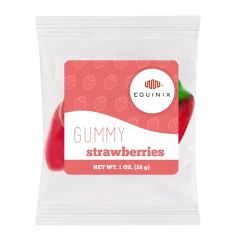 1 Oz Summer Promo Snax Bags - Gummy Strawberries