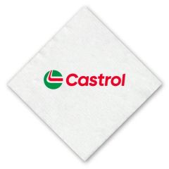 1-Ply White Beverage Napkin - Linen Embossed