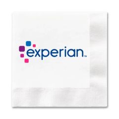 1 Ply White Beverage Napkin, Digital