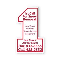 1 Shape Vinyl Magnet 2 7/8 Inch X 1 3/4 Inch