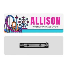 1 X 3 Name Badge - PIN Back