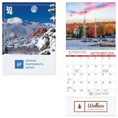 2026 Scenic Mini Wall Calendar
