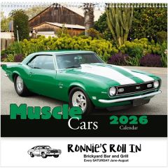 2026 Spiral Bound Muscle Cars Wall Calendar