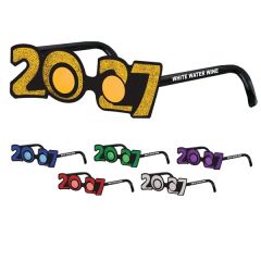 2027 Year-Dated Glittered Plastic Eyeglasses