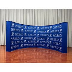 20 Ft Curve Adjustable Fabric Pop Up Display