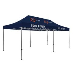 20 Ft Premium Tent Kit Imprinted, 4 Locations