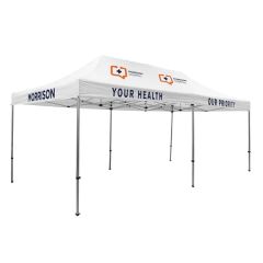 20 Ft Premium Tent Kit Imprinted, 5 Locations