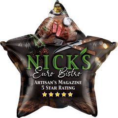 20 Inch  Star Multi Color Print Balloon