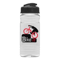 20 Oz Clear Sports Bottle With USA Flip Top Lid