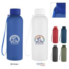 20 Oz Morgan RPET Rubberized Bottle With Carry Strap