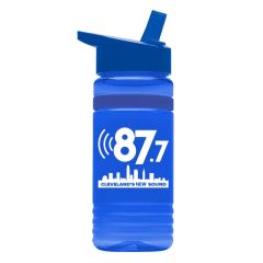 20 Oz Stripe Bottle With Flip Straw Lid