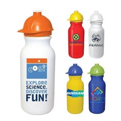 20 Oz Value Cycle Bottle With Safety Helmet Push 'n Pull Ca