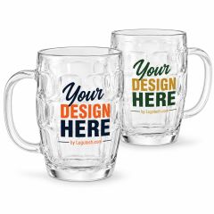 20 Oz Glass Barrel Beer Mug
