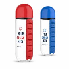 20 Oz In Style Pill Organizer Water Bottle