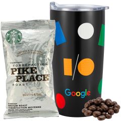 20 Oz Insulated Straight Tumbler Gift Set - Morning Jolt