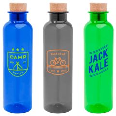 22 Oz Maddie RPET Bottle With Cork Lid