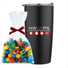 20 Oz Stainless Steel Straight Tumbler With Chocolate
