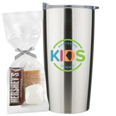 20 Oz Stainless Steel Straight Tumbler With S'mores Kit