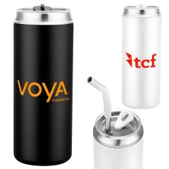 20 Oz Stainless Steel Tumbler With Dual-Use Lid and Straw