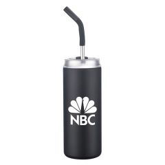 20 Oz Stainless Steel Tumbler With Silicone Straw