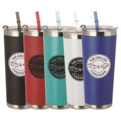 20 Oz Stainless Tumbler With Straw