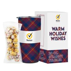 20 Oz Straight Tumbler Holiday Greetings-Sugar Cookie Popcorn