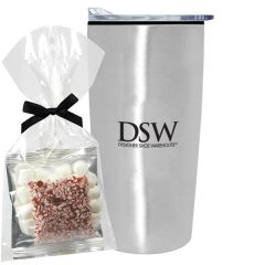 20 Oz Straight Tumbler W/ Plastic Liner Filled With Snacks