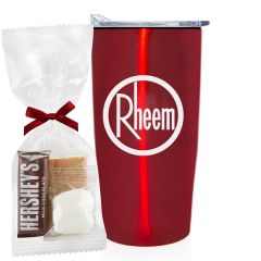 20 Oz Straight Tumbler With Plastic Liner Gift Sets